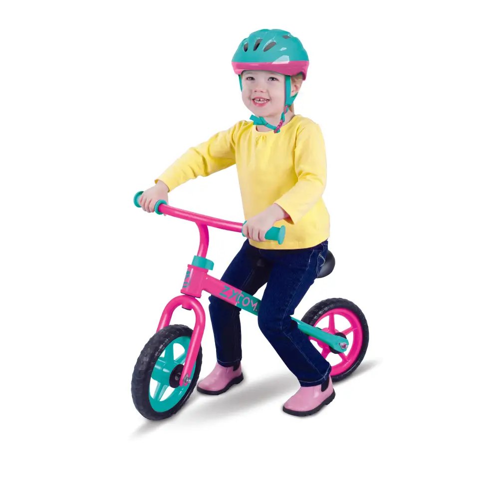 Zycom Balance Bike with Helmet Pink Fun Adjustable Kids Balance Bike for Ages 18 36 Months