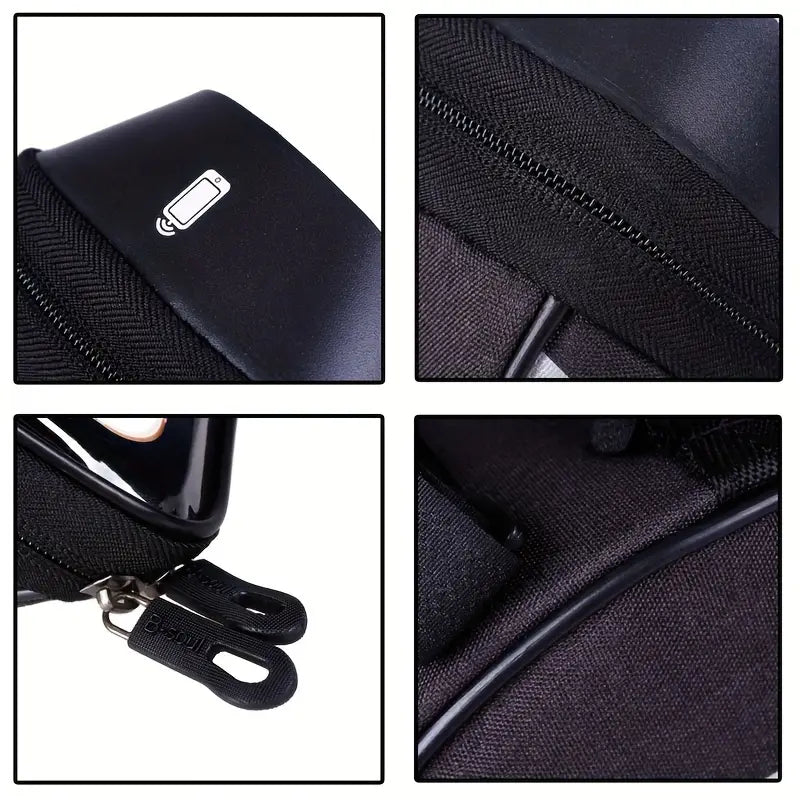 B-Soul Black Phone Handlebar Bag