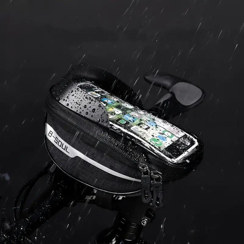 B-Soul Black Phone Handlebar Bag