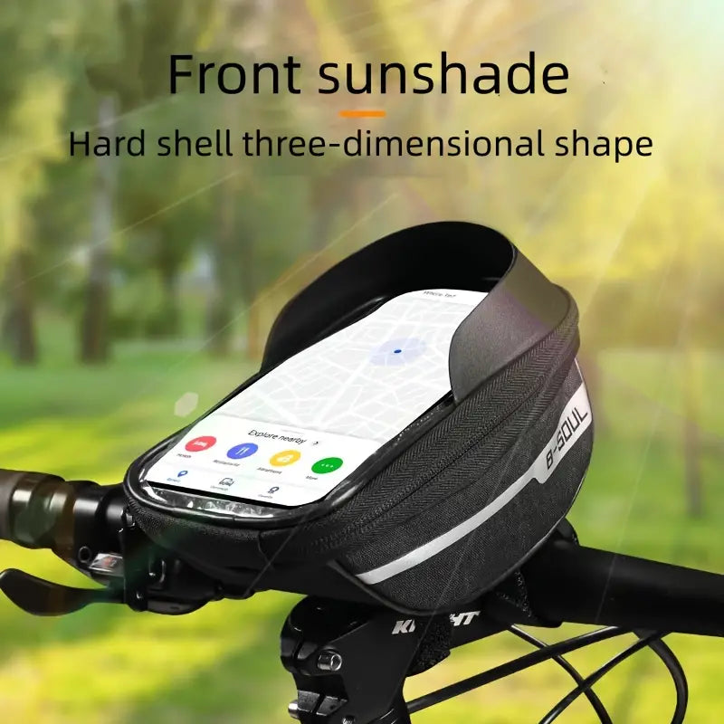 B-Soul Black Phone Handlebar Bag