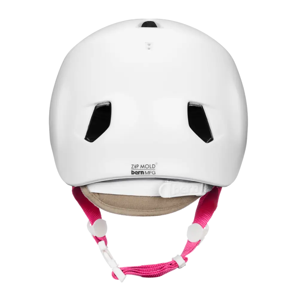 Bern Nina Satin White w/ Flip Visor