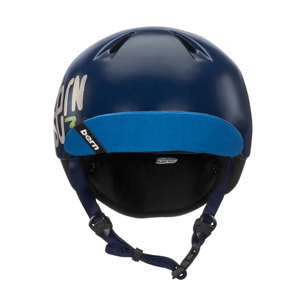 Bern Nino Satin Navy Blue Zig - Zag w/ Flip Visor