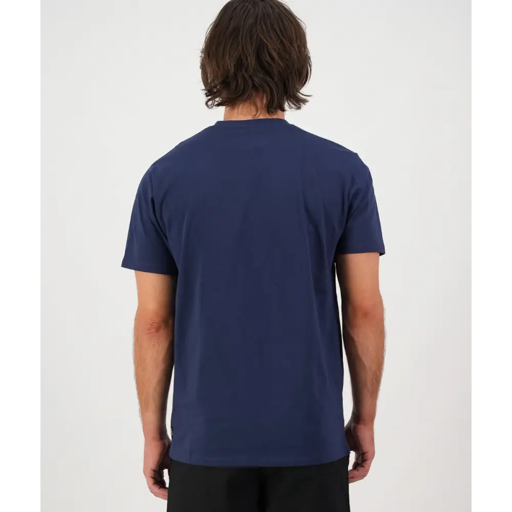 Choppin Print T Shirt Navy - CLOTHING