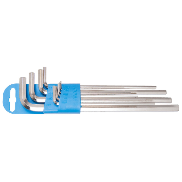 Unior Set Of Hexagon Wrenches, Long Type On Plastic Clip Imperial