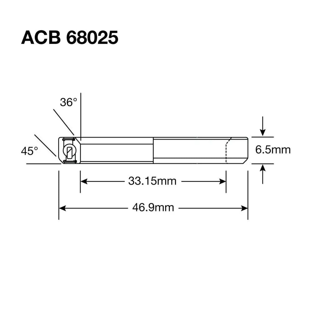 Enduro HS Bearing 1.25’ 33.15 x 46.9 6.5 36x45° - Headset 1.25inch ACB 68025 CC Black Oxide mm: 36x45deg HD408K