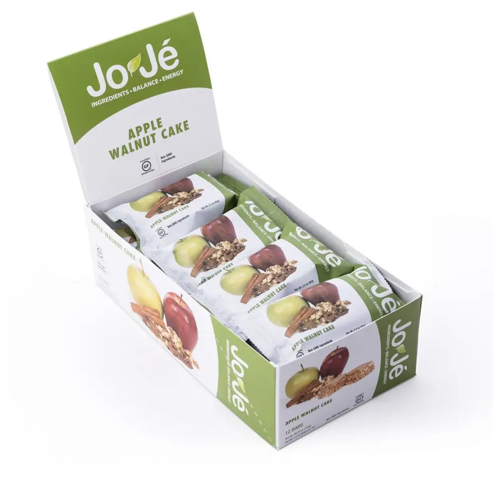 JoJé GF Apple Walnut Cake Bars - JoJe Bars GF Apple Walnut Cake 62g Box of 12