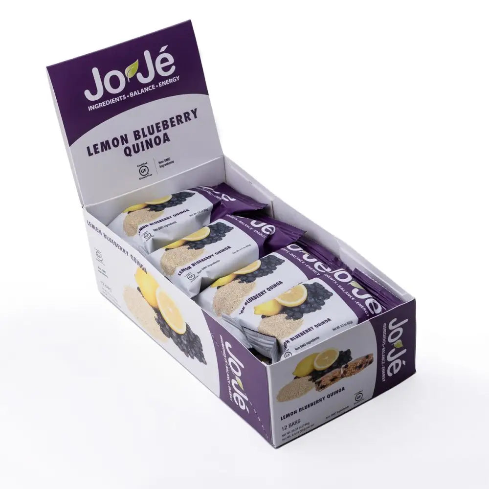 JoJé GF Lemon Blueberry Quinoa Bars - JoJe Bars GF Lemon Blueberry Quinoa 62g Box of 12