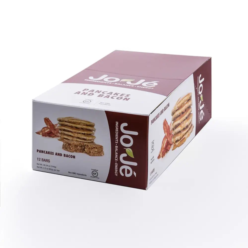 JoJé GF Pancakes and Bacon Bars - JoJe Bars GF Pancakes and Bacon 62g Box of 12