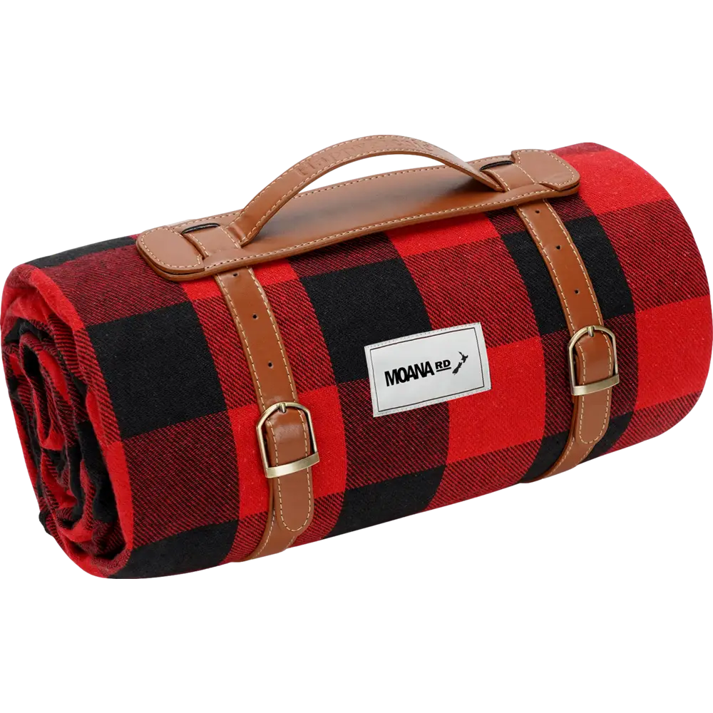 Moana Road Picnic Blanket Red Black