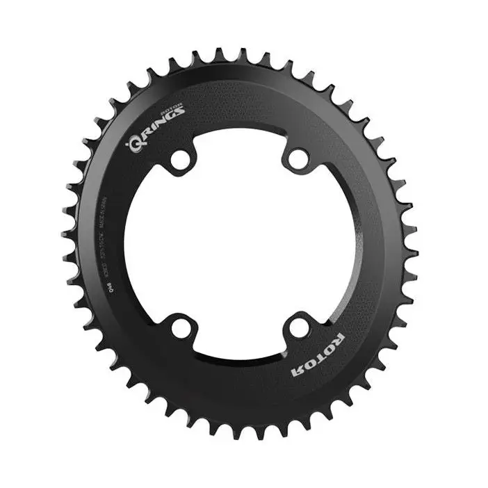 Rotor Chainrings Q Rings 110x4 Oval 1X - Rotor Chainring 1X Q Aero BCD110X4 44T Black