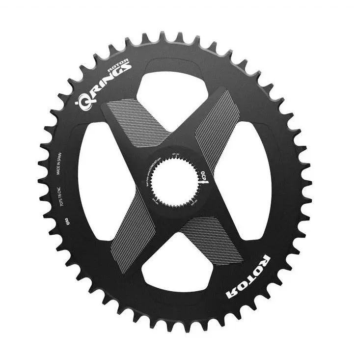 Rotor Chainrings Q Rings Direct Mount Oval 1X - Rotor Chainring DM 1X Q Chainring 38T Black