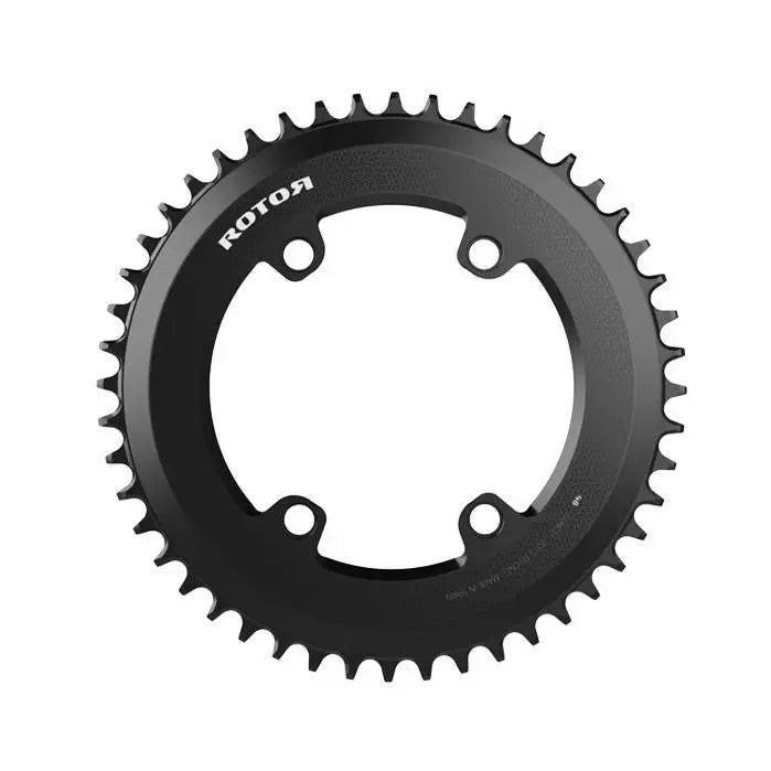 Rotor Chainrings Round 110X4 Aero - Rotor Chainring Aero Round BCD110X4 50T(34) Outer Black