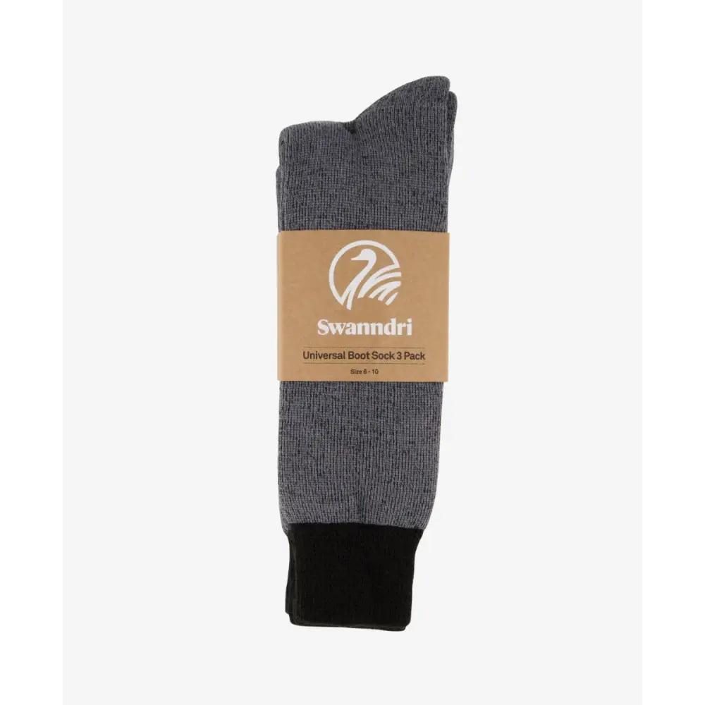 Swanndri Universal V2 Triple Pack Merino Blend Wool Charcoal Boot Socks - CLOTHING