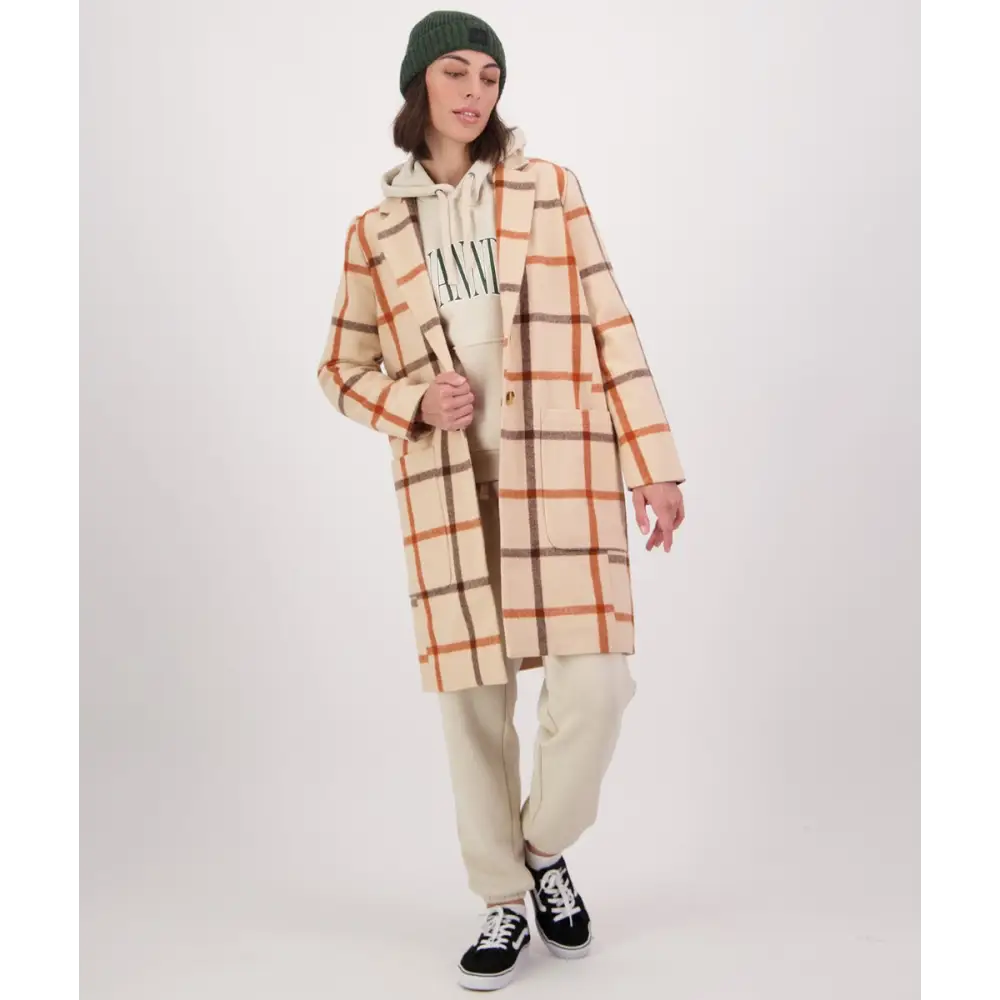 Swanndri Woman’s Monarch Wool Coat Vintage Check - CLOTHING