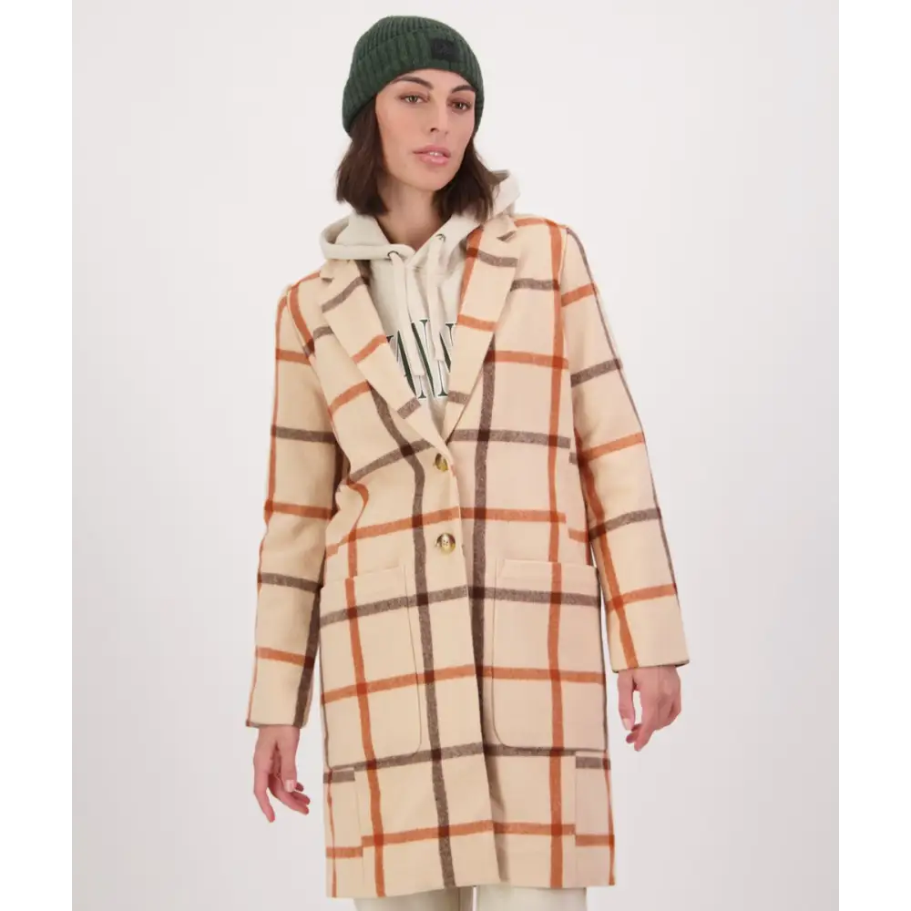 Swanndri Woman’s Monarch Wool Coat Vintage Check - CLOTHING