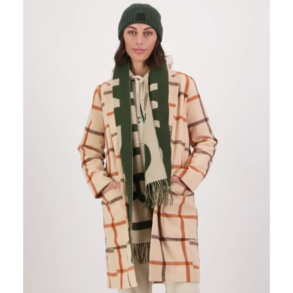 Swanndri Woman’s Monarch Wool Coat Vintage Check - CLOTHING