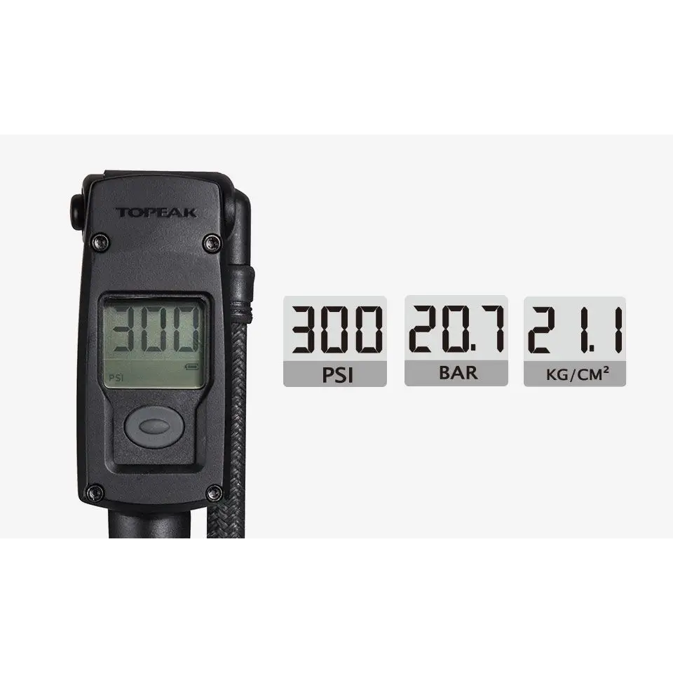 Topeak Pocketshock Digital Shock Pump with Pressure-Rite Connector and ...