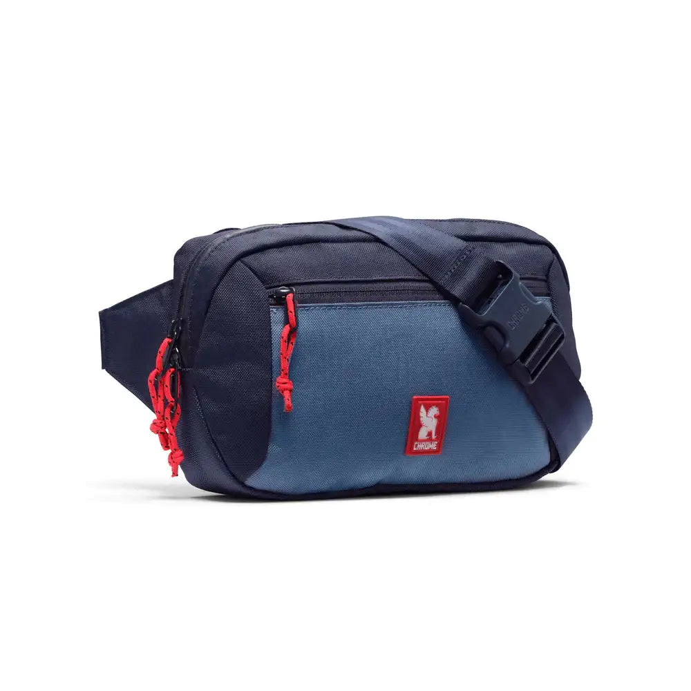 Ziptop Waistpack Navy Tritone. Super useful on-the-go waistpack, aka fanny pack, which doubles as a sling for your phone, keys, wallet and more. Get where you're going in crazy style.